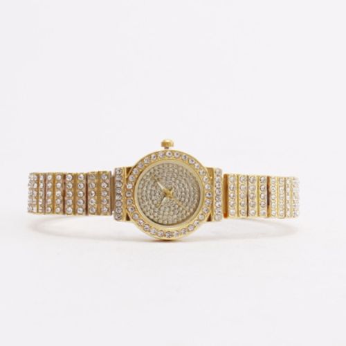 Women's Embellished Analog watch with Stainless Steel Strap