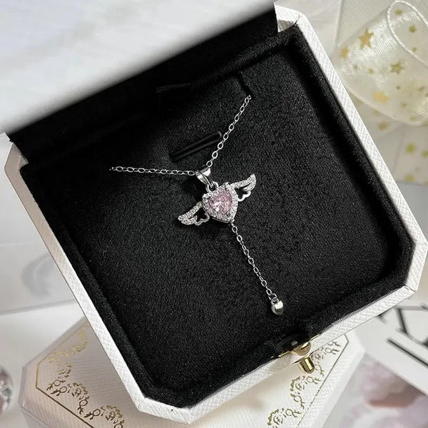Heart Angel Zircon Necklace