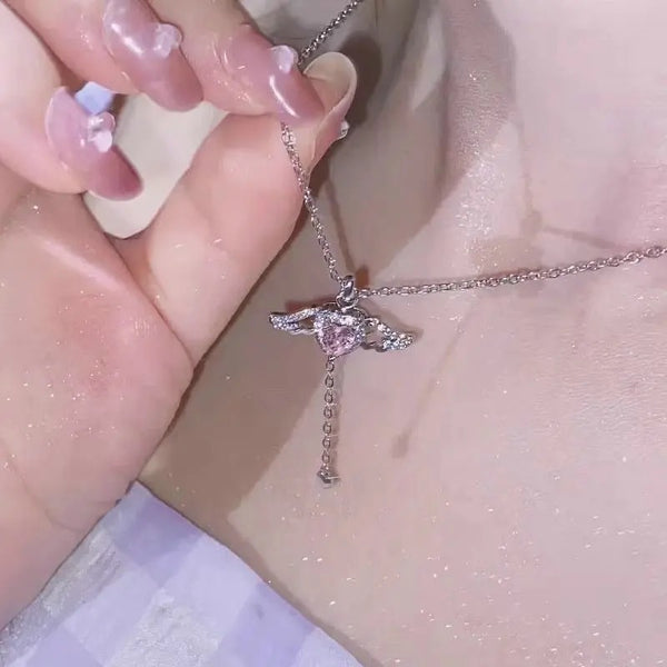 Heart Angel Zircon Necklace