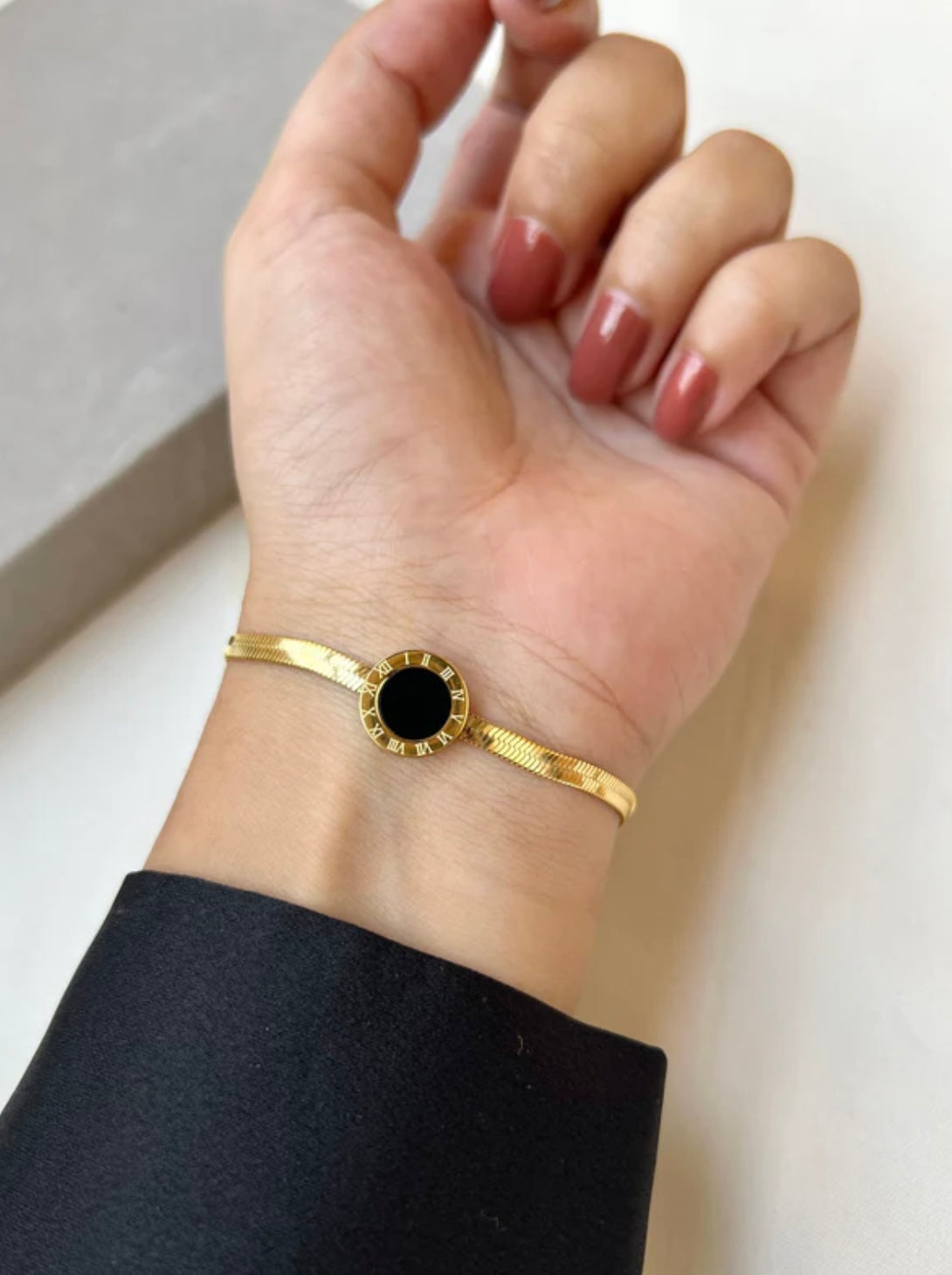 Moon Roman Black Bracelet