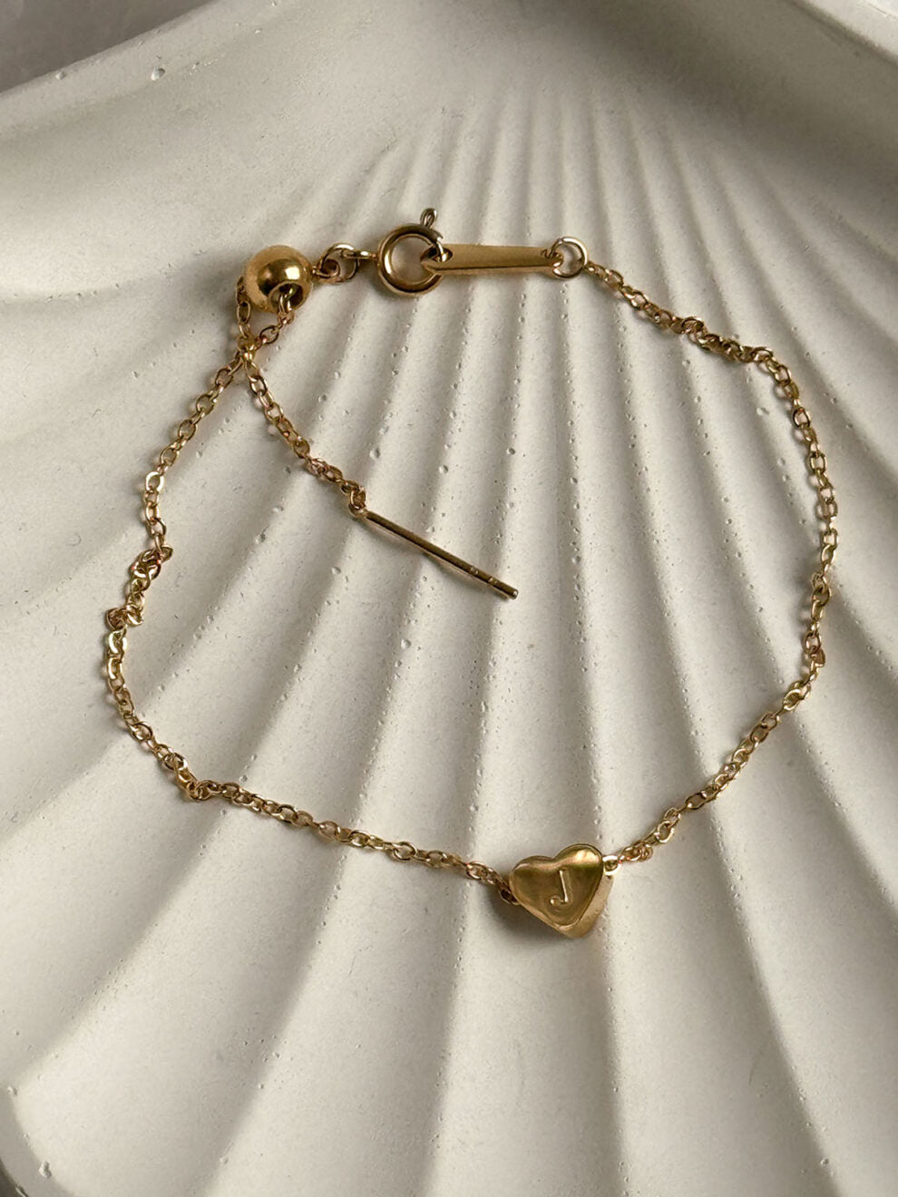Custom Initial Heart Bracelet