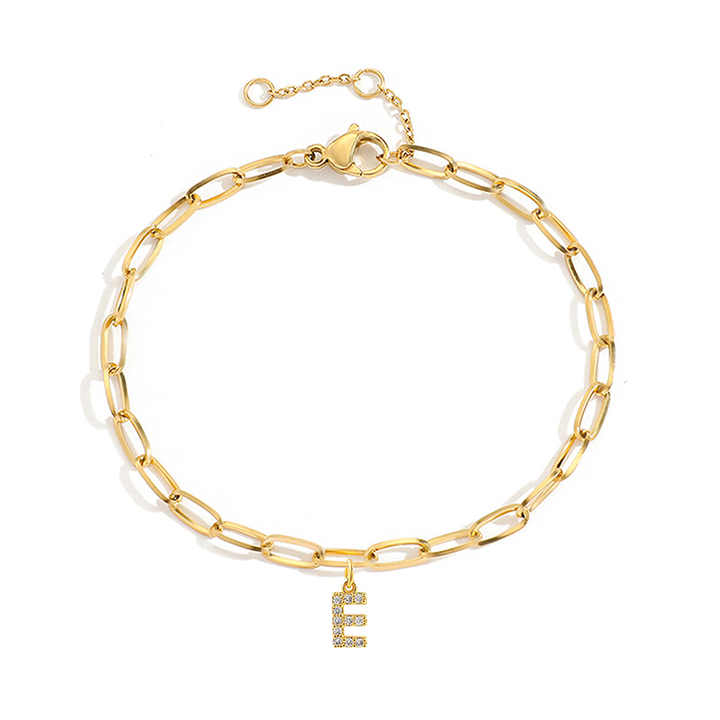 Zircon Intial Bracelet
