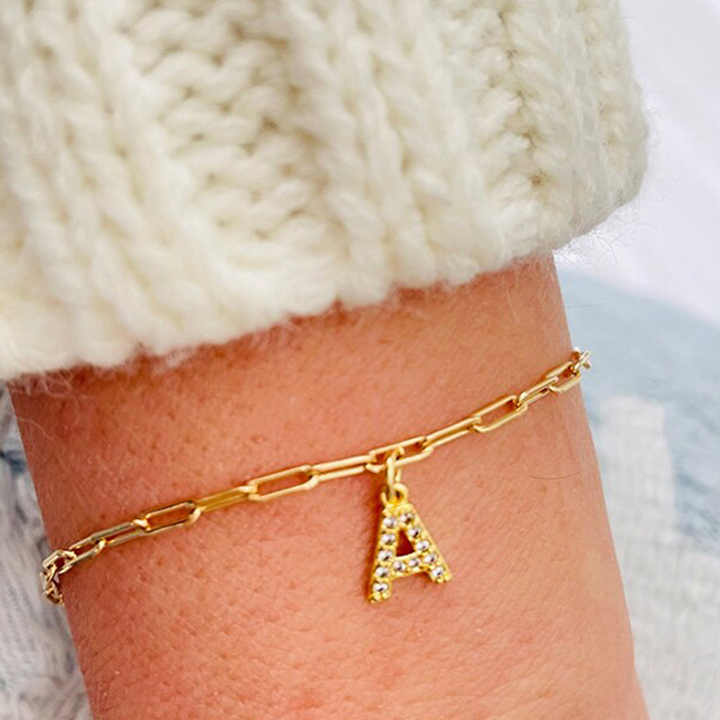 Zircon Intial Bracelet