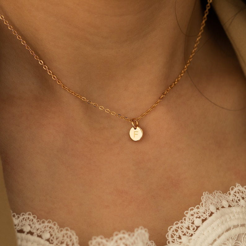 Custom Initial disc Bracelet