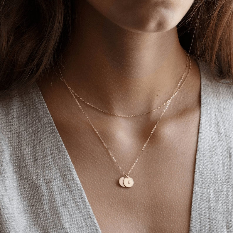 Custom Initial disc Bracelet