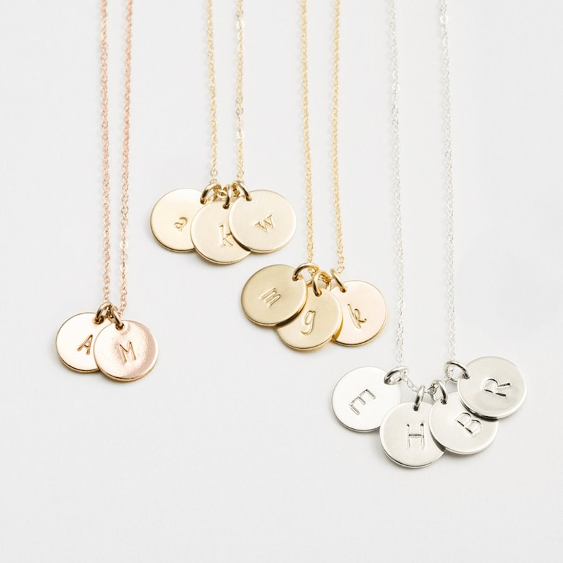 Custom Initial disc Bracelet