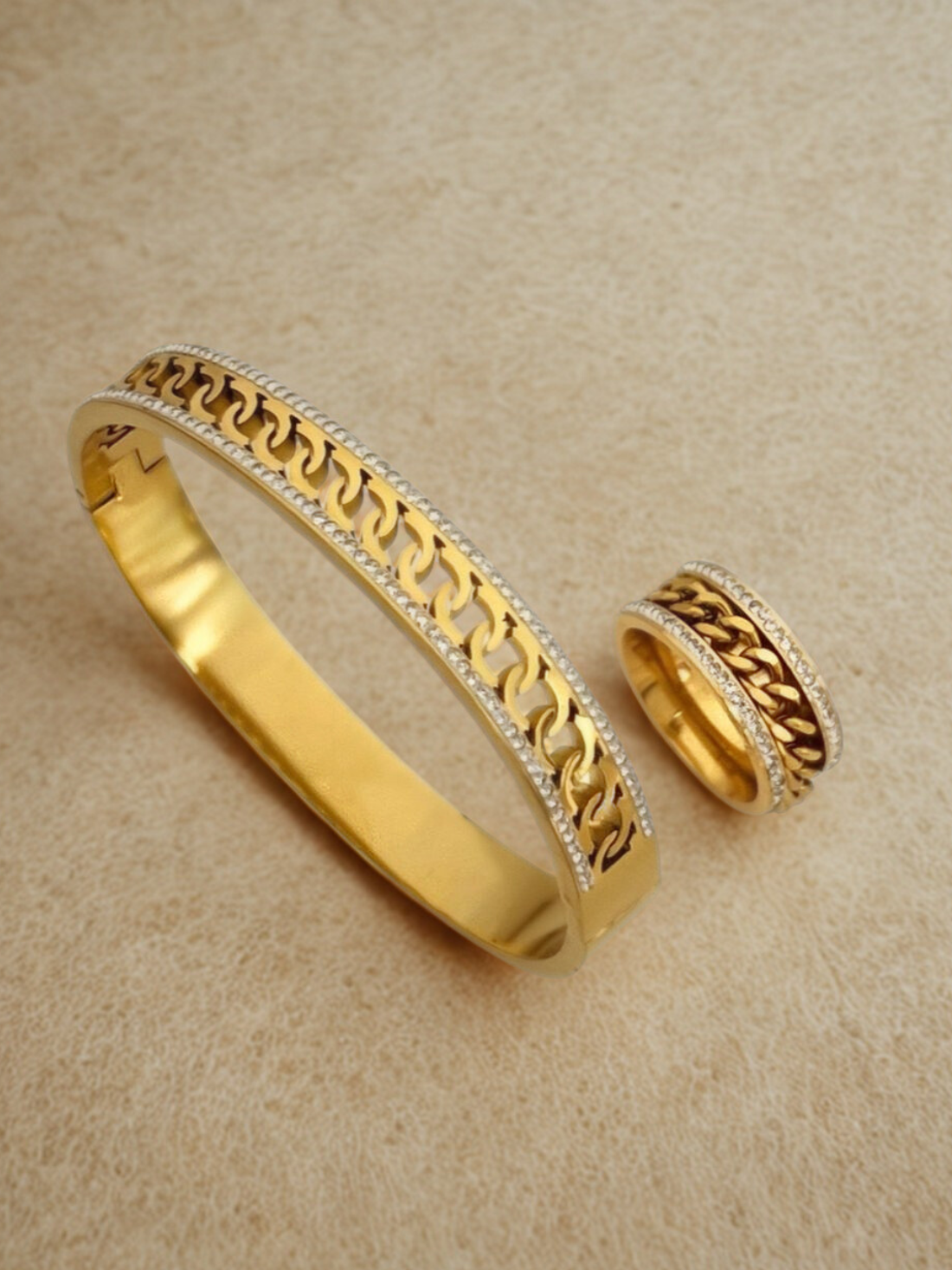 Diamond Set ( Bangle and ring )
