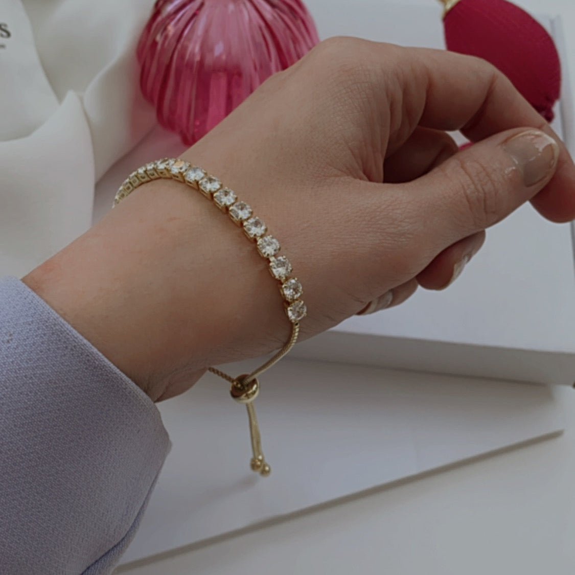 adjustable tennis bracelet