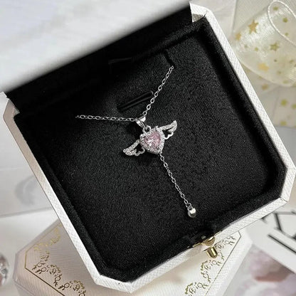 Heart Angel Zircon Necklace