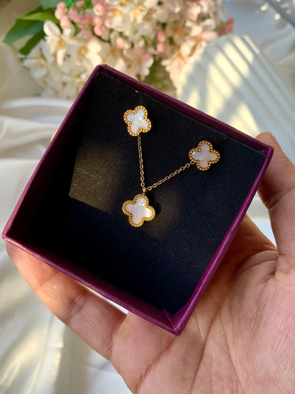 Clover Set ( Earrings, Necklace, )
