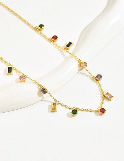 Zircon Bead Bracelet and Necklace