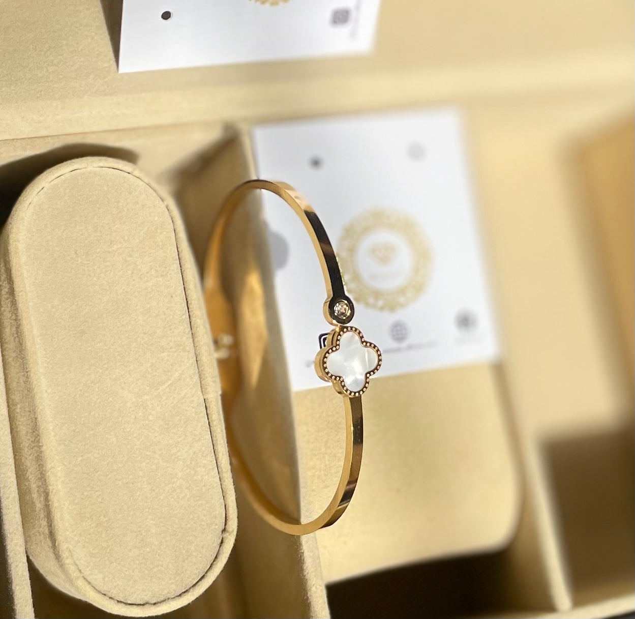 White Vancleef Bangle