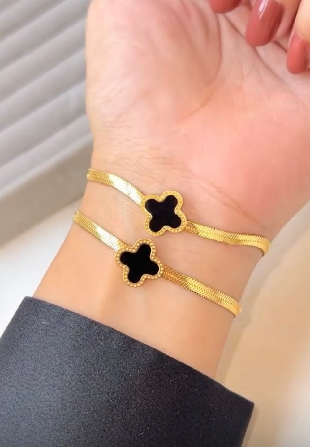 Snake Black clover bracelet