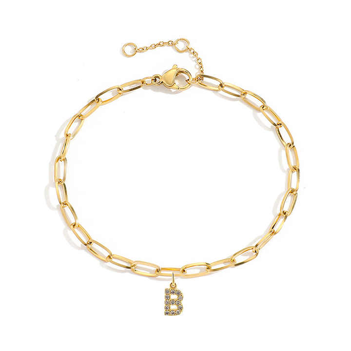 Zircon Intial Bracelet