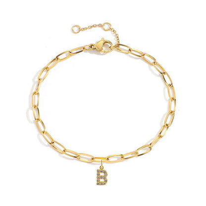 Zircon Intial Bracelet
