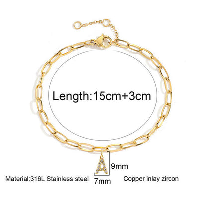 Zircon Intial Bracelet