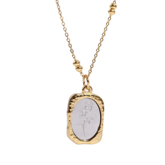 Silver Rose Necklace