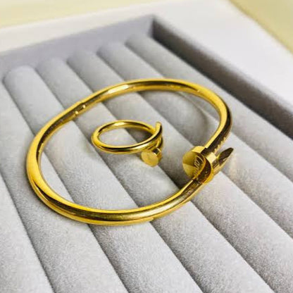 Cartier Nail Bracelet And Ring Set