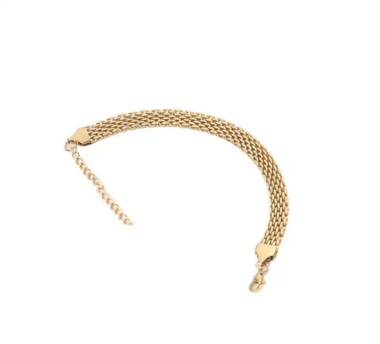 Golden chic and tennis bracelet stack
